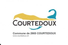 Heures d’ouverture du bureau communal logo courtedoux 2_1_2